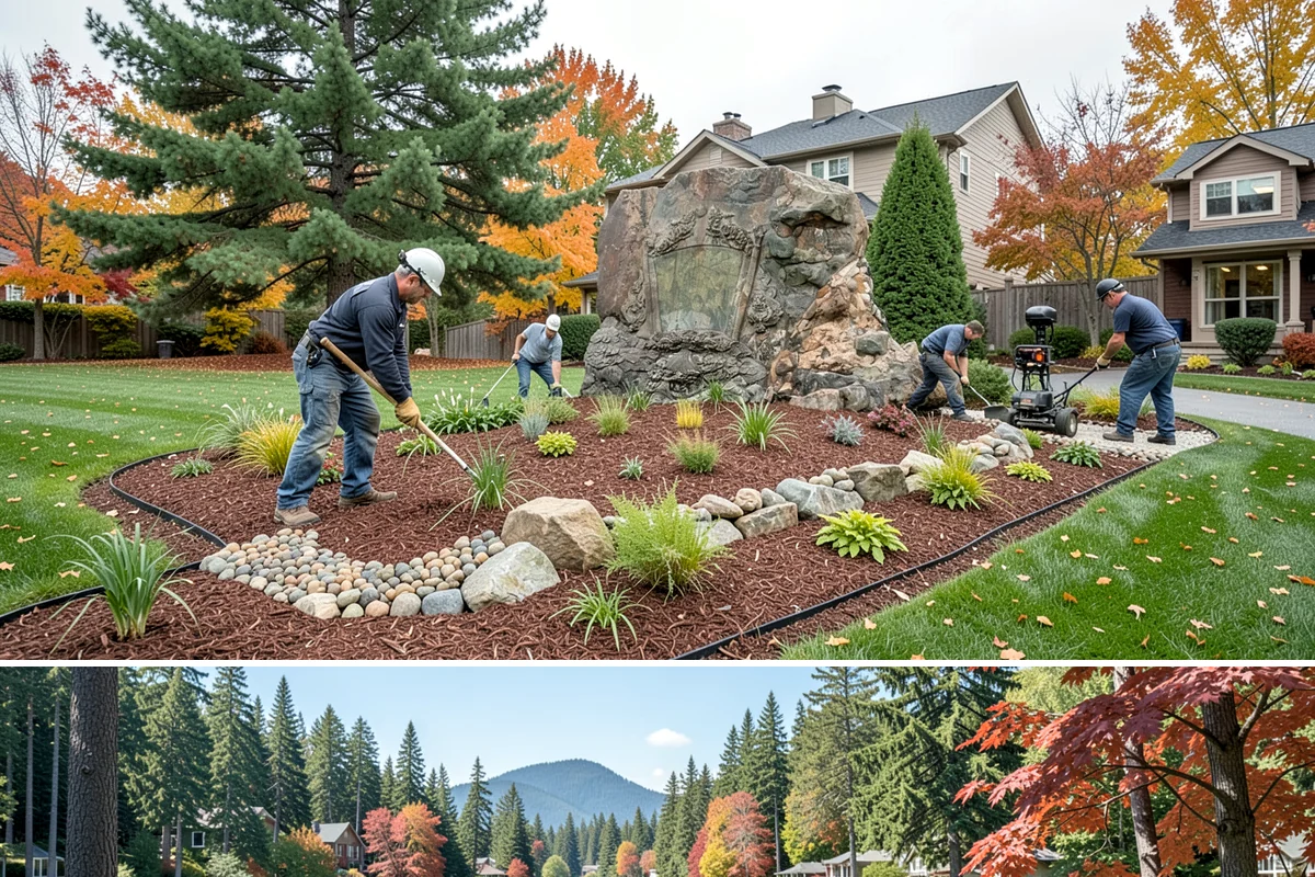 French Drain Installation in Covington, King County, WA - Best installed in drier conditions.