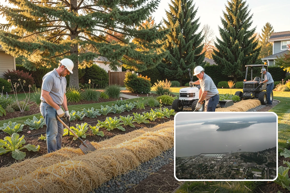 French Drain Installation in Des Moines, King County, WA - Solves chronic soggy and wet areas