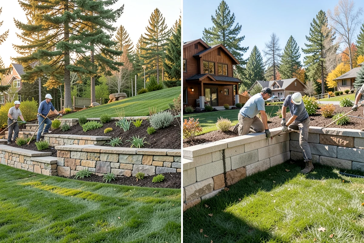 French Drain Installation in Enumclaw, King County, WA - Locate the wet area and outfall path
