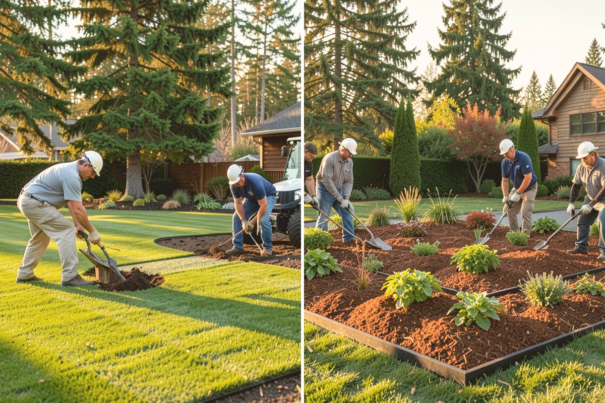 French Drain Installation in Langley, Island County, WA - Locate the wet area and outfall path
