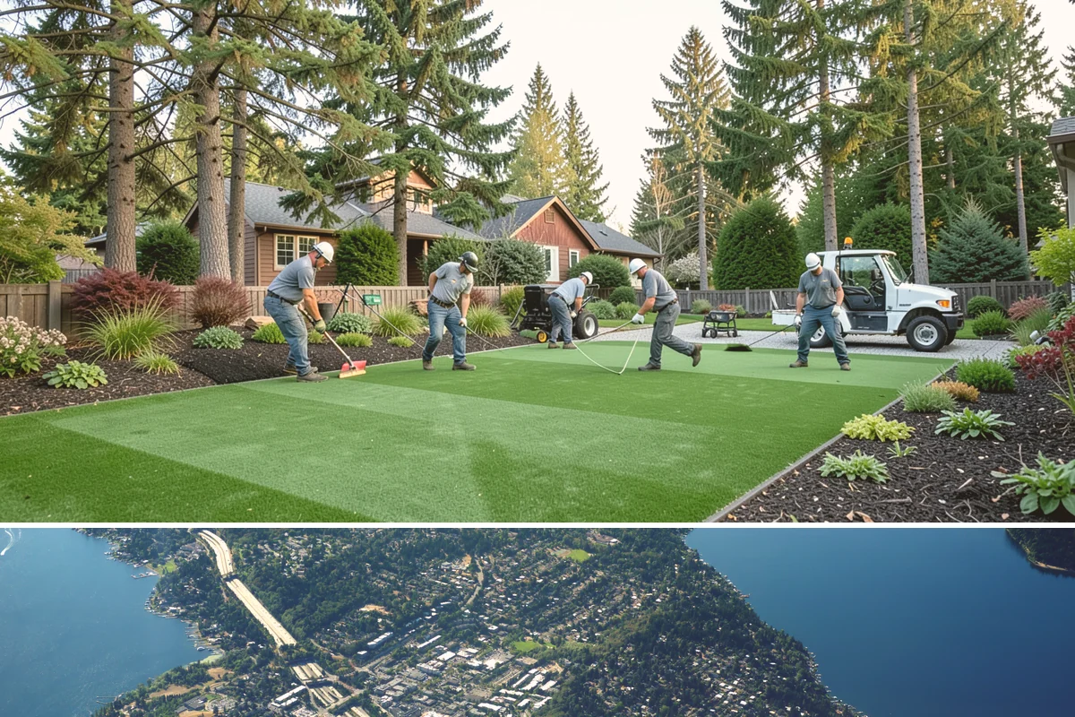 French Drain Installation in Mercer Island, King County, WA - Best installed in drier conditions.