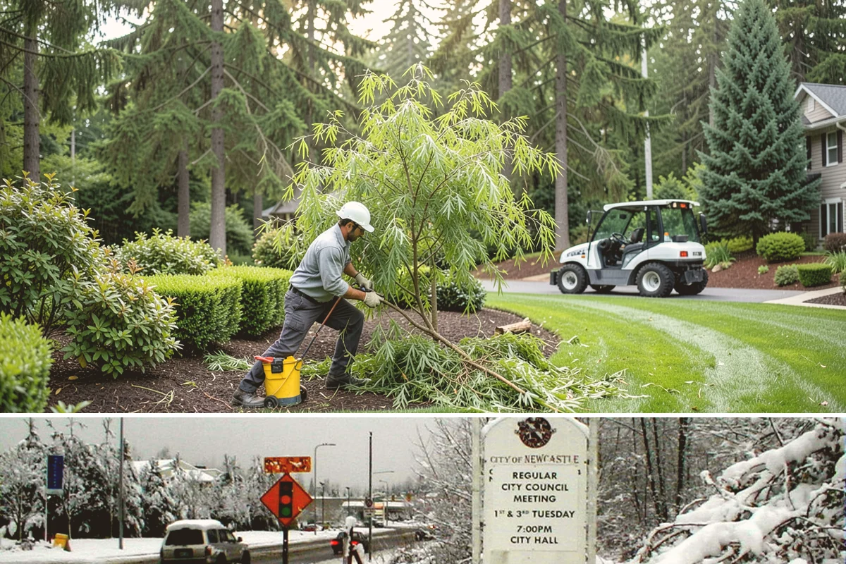 French Drain Installation in Newcastle, King County, WA - Best installed in drier conditions.