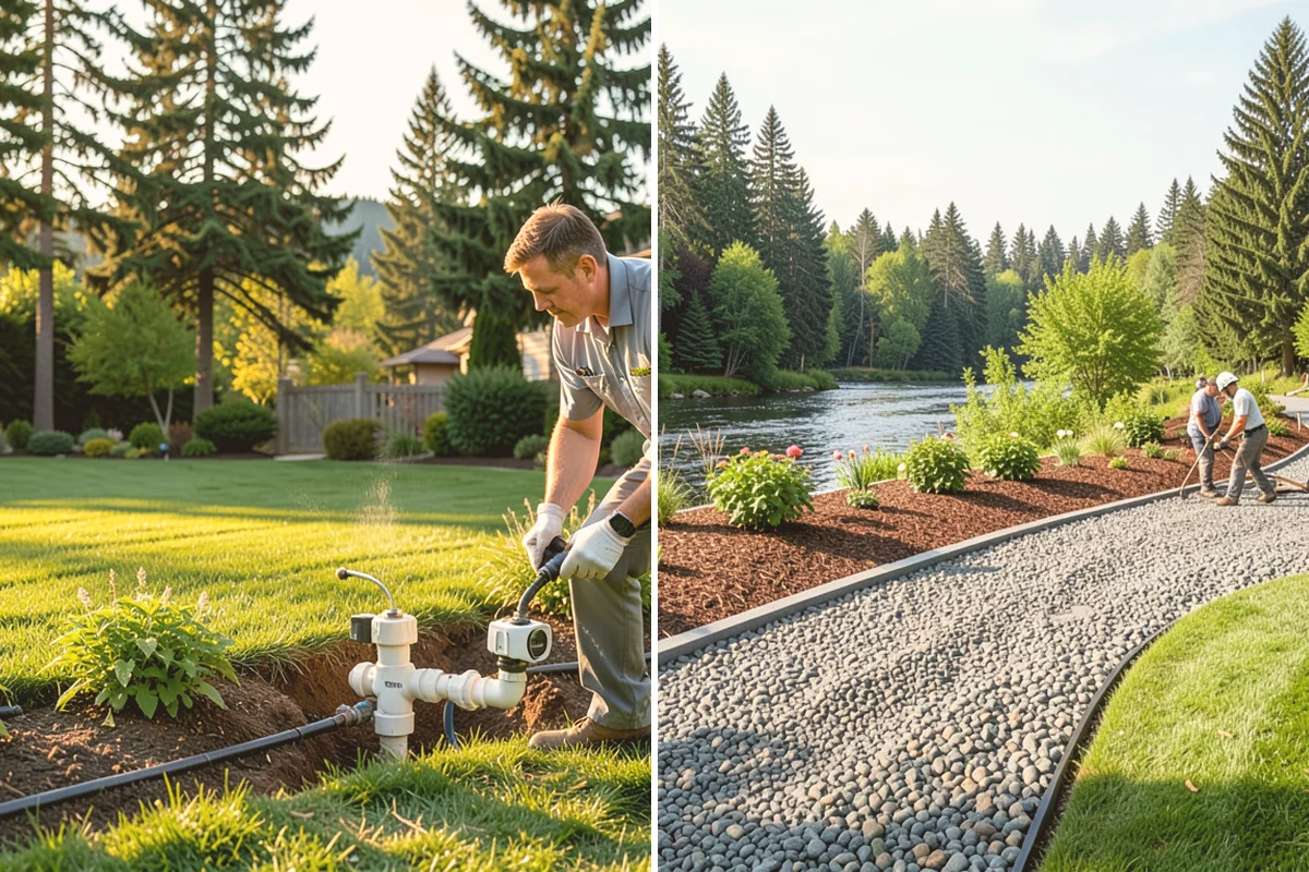 French Drain Installation in Orting, Pierce County, WA - Locate the wet area and outfall path