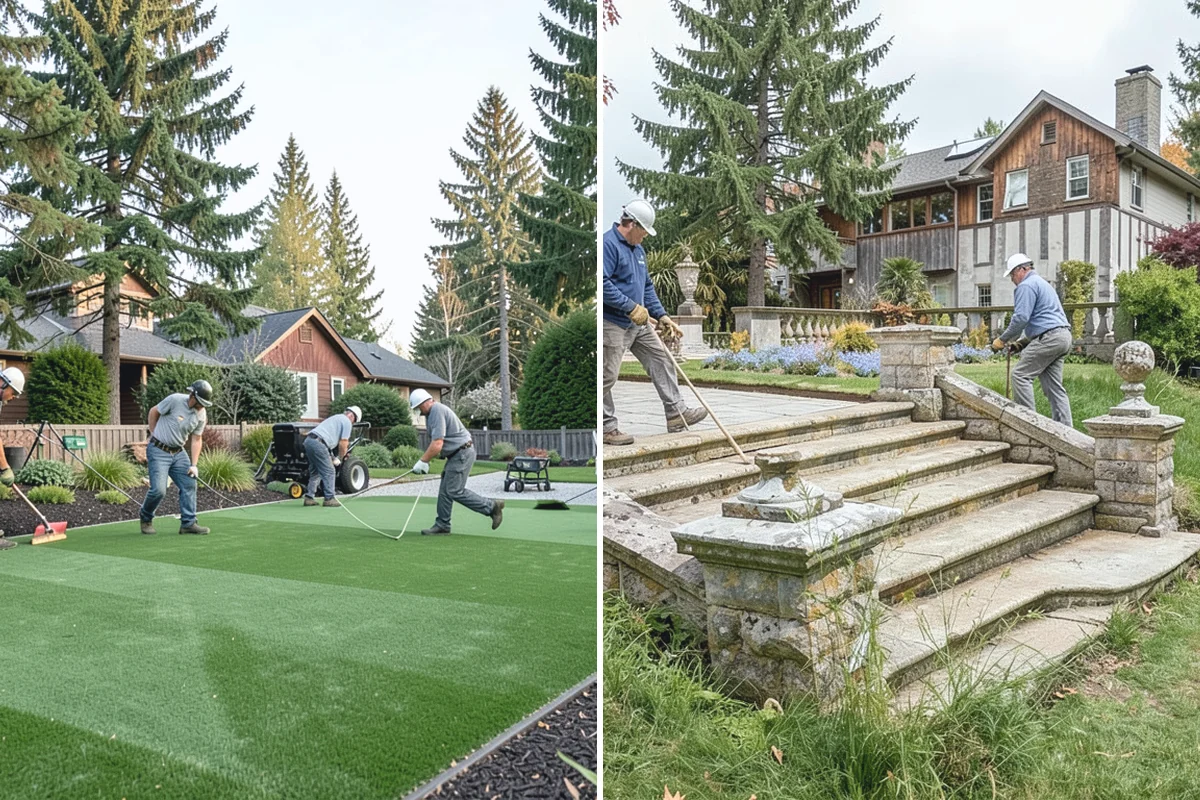 French Drain Installation in Roy, Pierce County, WA - Locate the wet area and outfall path
