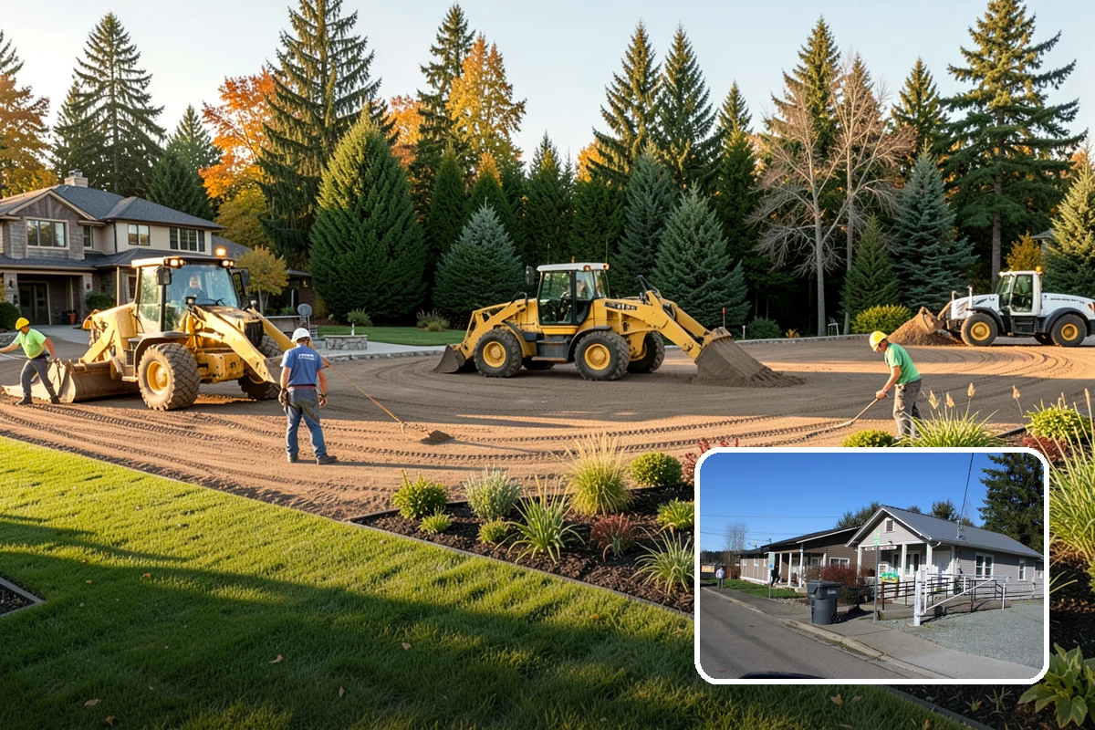 French Drain Installation in South Prairie, Pierce County, WA - Solves chronic soggy and wet areas