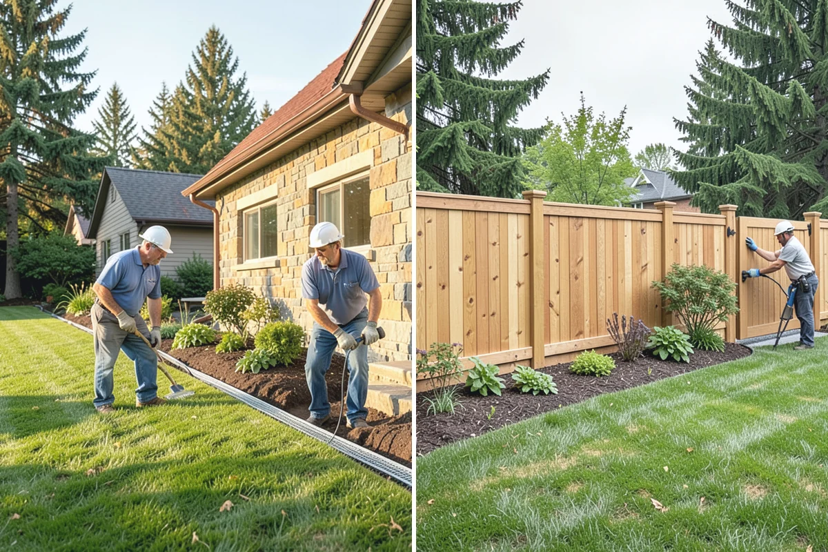 French Drain Installation in Woodinville, King County, WA - Locate the wet area and outfall path
