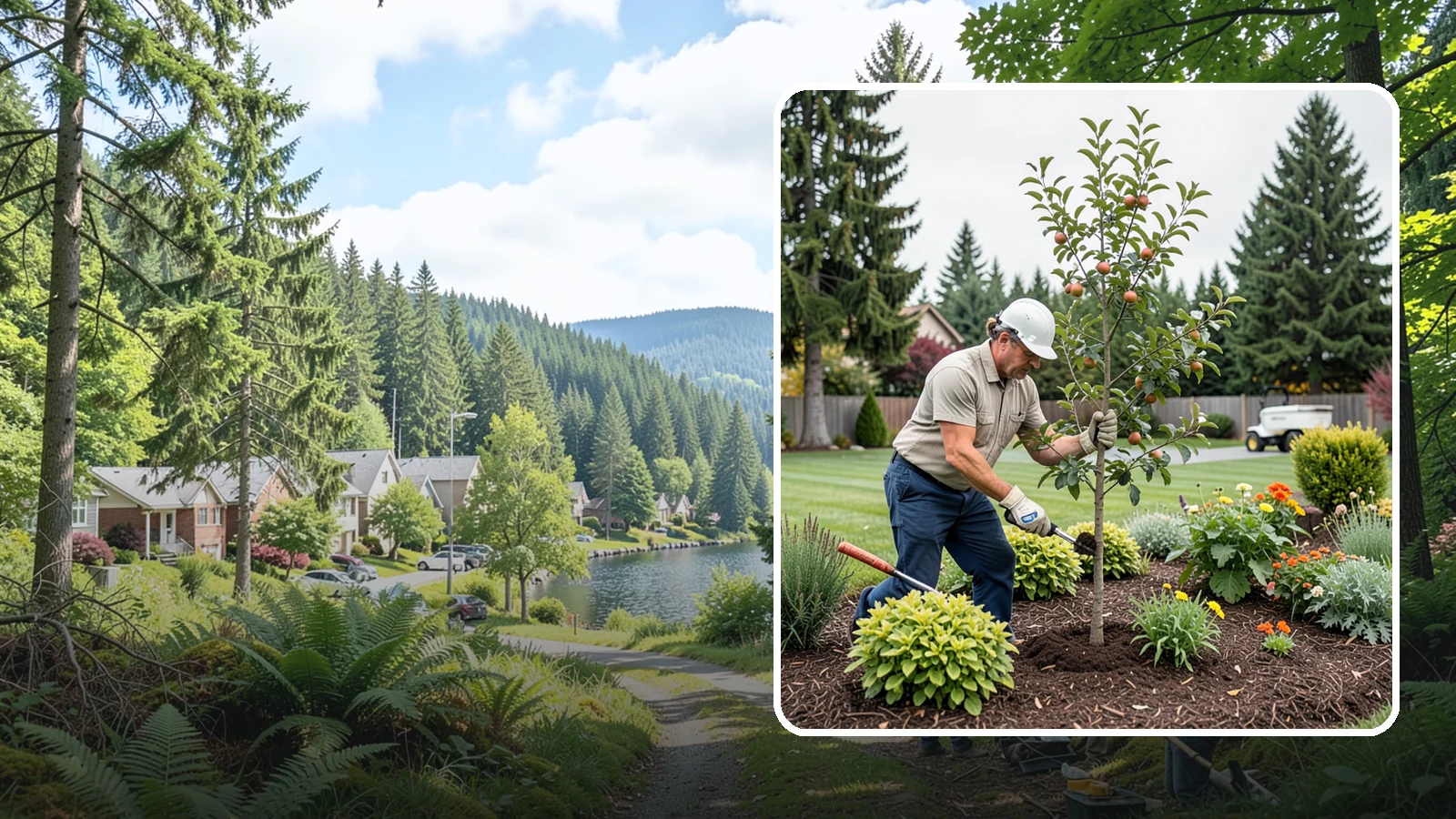 Fruit Tree Planting in Lake Forest Park, King County, WA - We plant fruit trees selected to produce reliably in the Pacific Northwest climate.