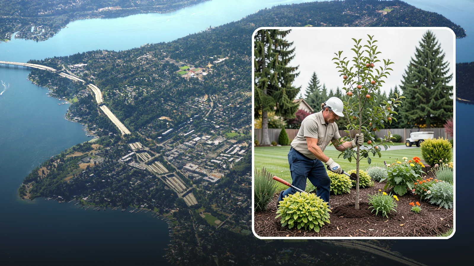 Fruit Tree Planting in Mercer Island, King County, WA - We plant fruit trees selected to produce reliably in the Pacific Northwest climate.