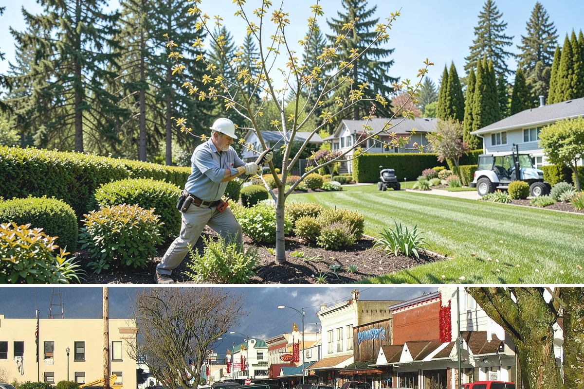 Full Landscape Installation in Arlington, Snohomish County, WA - Spring and fall installations take advantage of the region's mild, damp weather to help new plantings and lawns establish quickly.