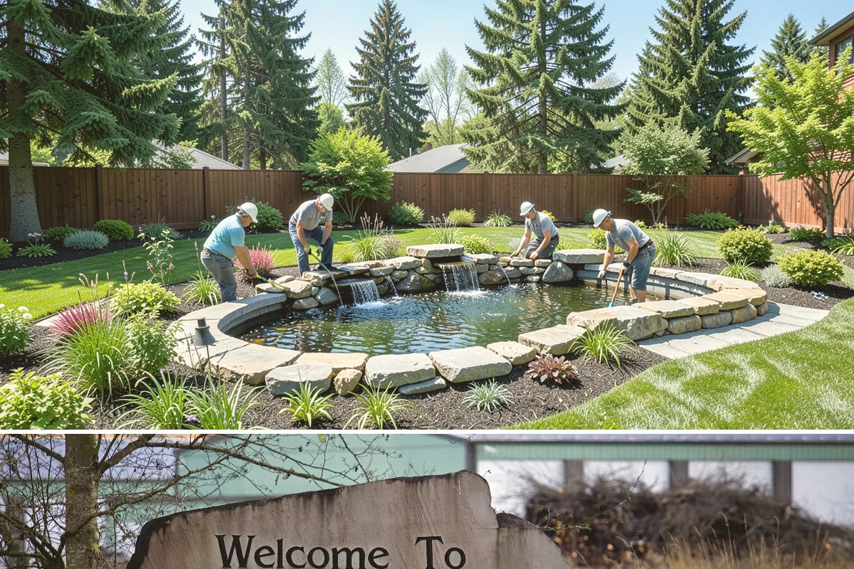 Full Landscape Installation in Buckley, Pierce County, WA - Spring and fall installations take advantage of the region's mild, damp weather to help new plantings and lawns establish quickly.
