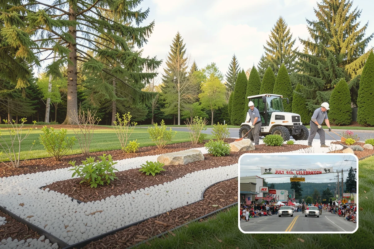 Full Landscape Installation in Carnation, King County, WA - Coordinated, single-source landscape build