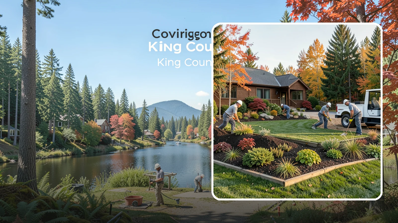 Full Landscape Installation in Covington, King County, WA - We install complete landscapes from the ground up, integrating plantings, grading, and features for a finished Northwest yard.