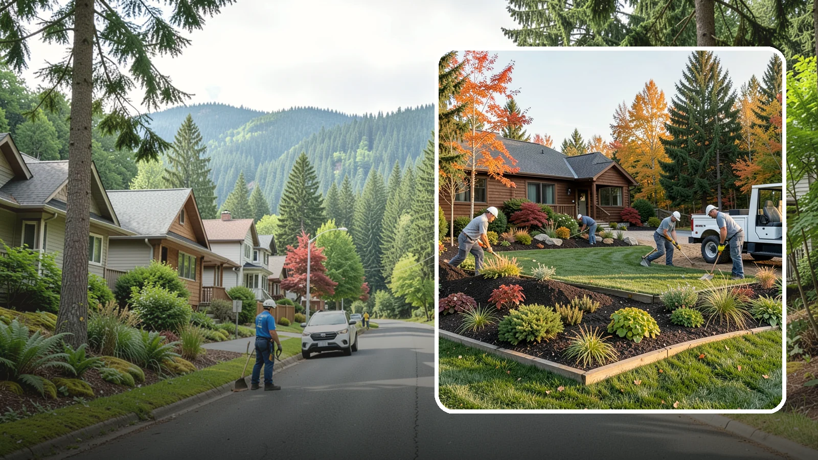 Full Landscape Installation in Darrington, Snohomish County, WA - We install complete landscapes from the ground up, integrating plantings, grading, and features for a finished Northwest yard.