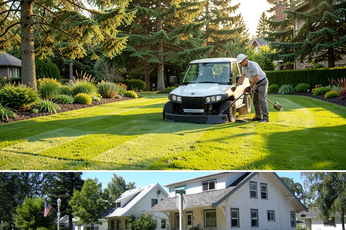 Full Landscape Installation in DuPont, Pierce County, WA - Spring and fall installations take advantage of the region's mild, damp weather to help new plantings and lawns establish quickly.