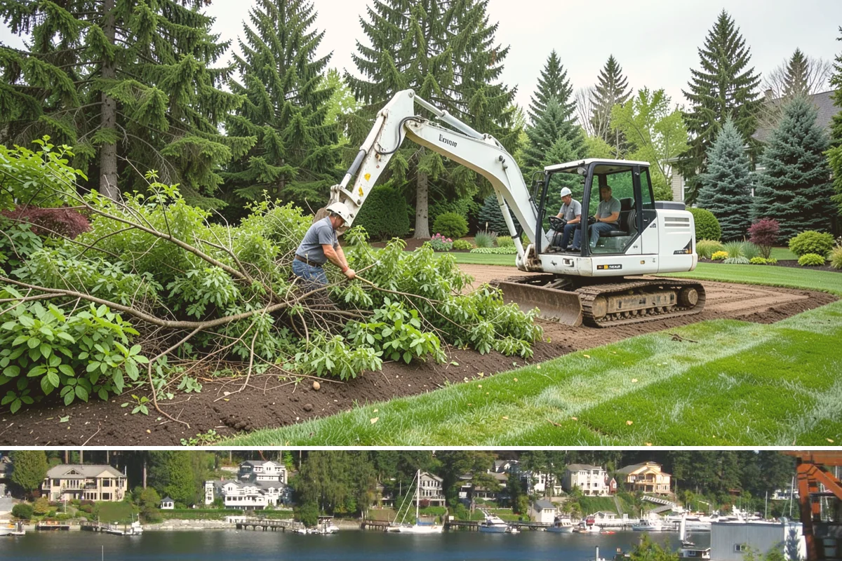 Full Landscape Installation in Gig Harbor, Pierce County, WA - Spring and fall installations take advantage of the region's mild, damp weather to help new plantings and lawns establish quickly.