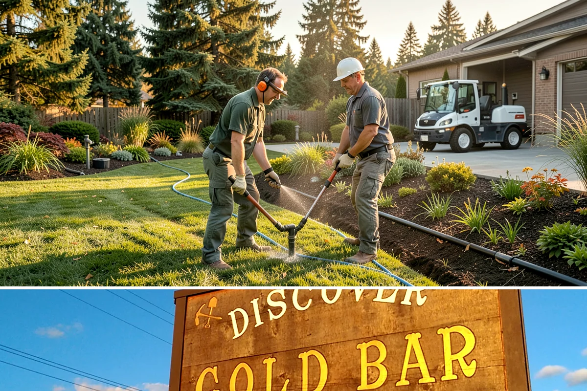 Full Landscape Installation in Gold Bar, Snohomish County, WA - Spring and fall installations take advantage of the region's mild, damp weather to help new plantings and lawns establish quickly.
