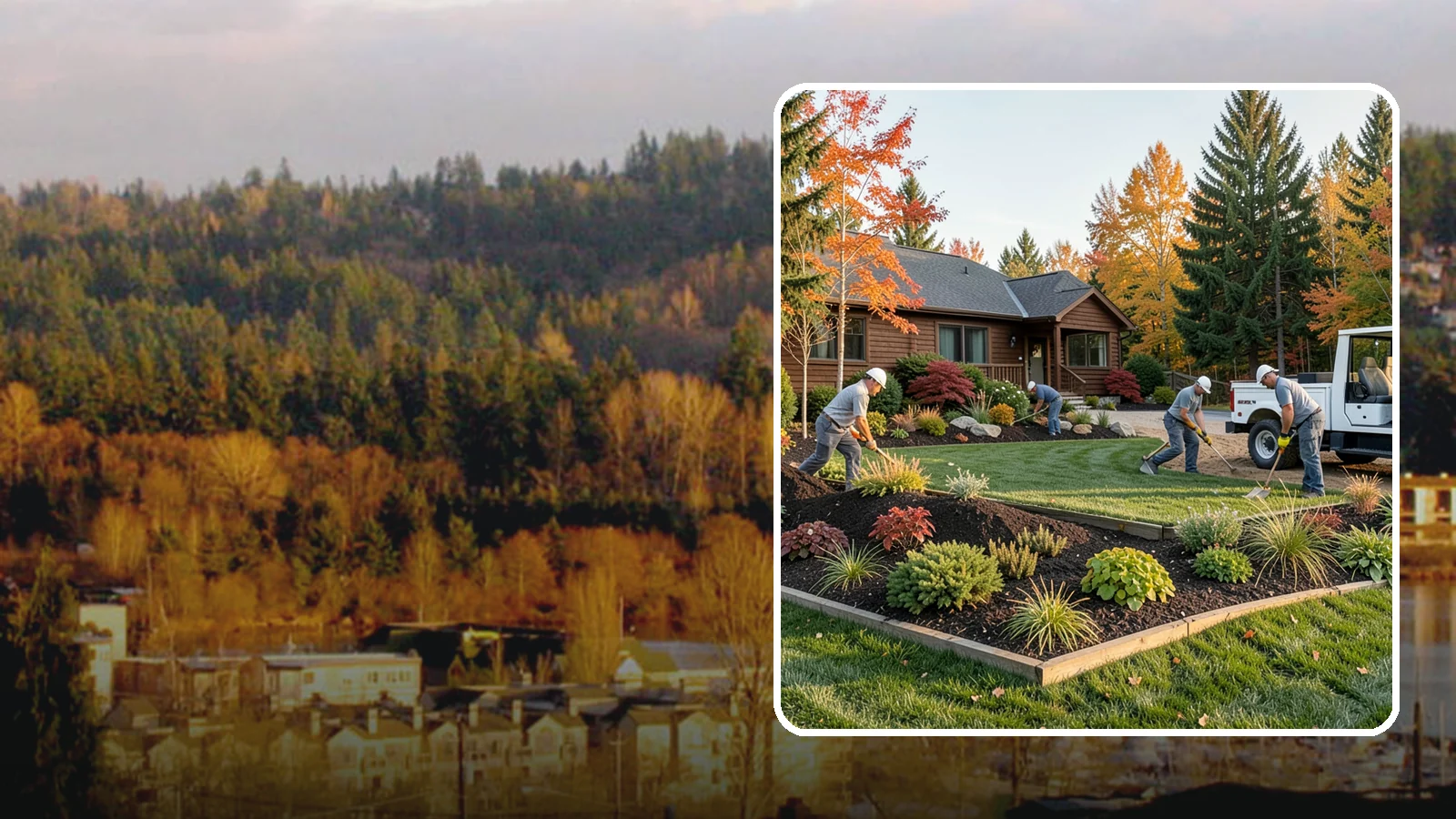Full Landscape Installation in Kenmore, King County, WA - We install complete landscapes from the ground up, integrating plantings, grading, and features for a finished Northwest yard.
