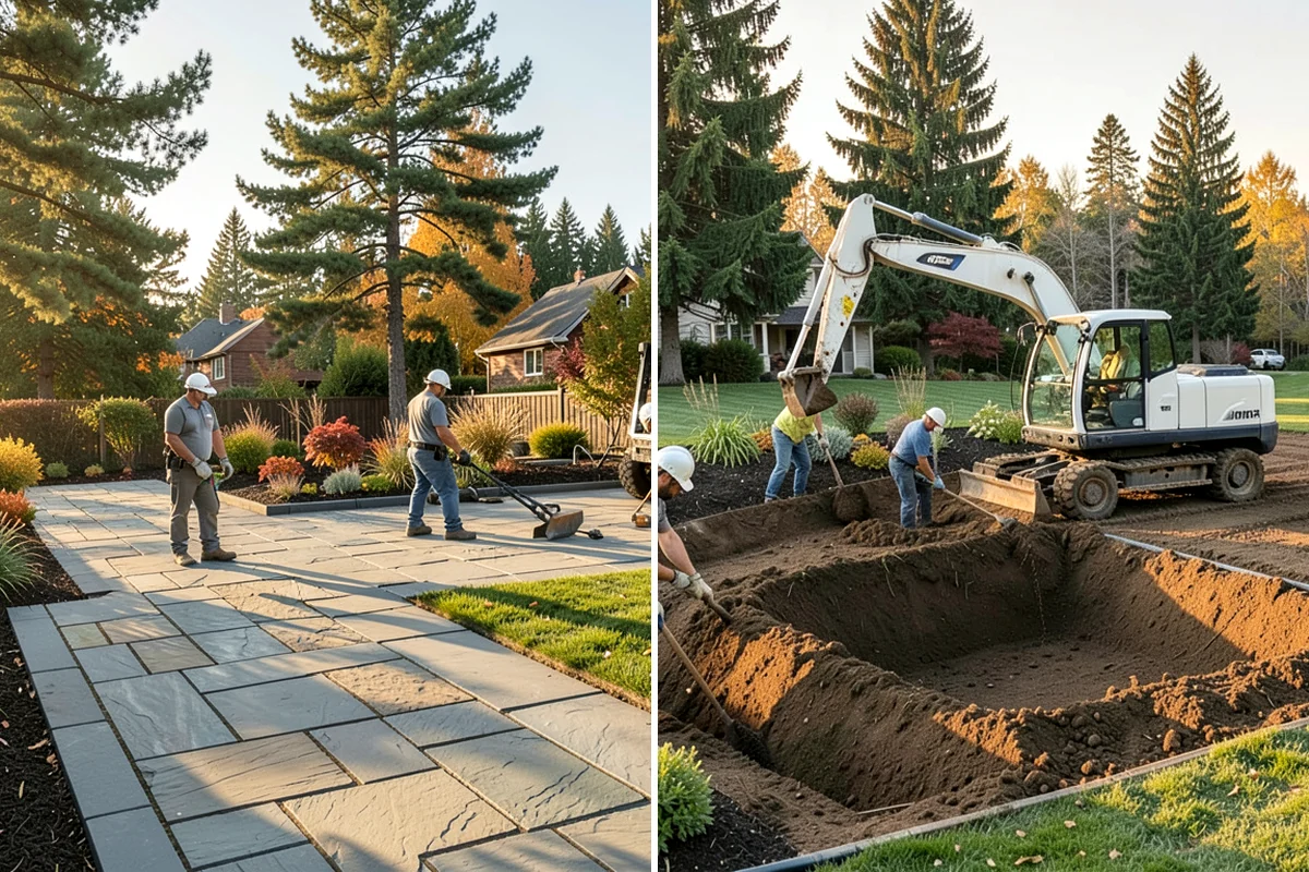 Full Landscape Installation in Kenmore, King County, WA - Meet on site to define goals, budget, and site conditions