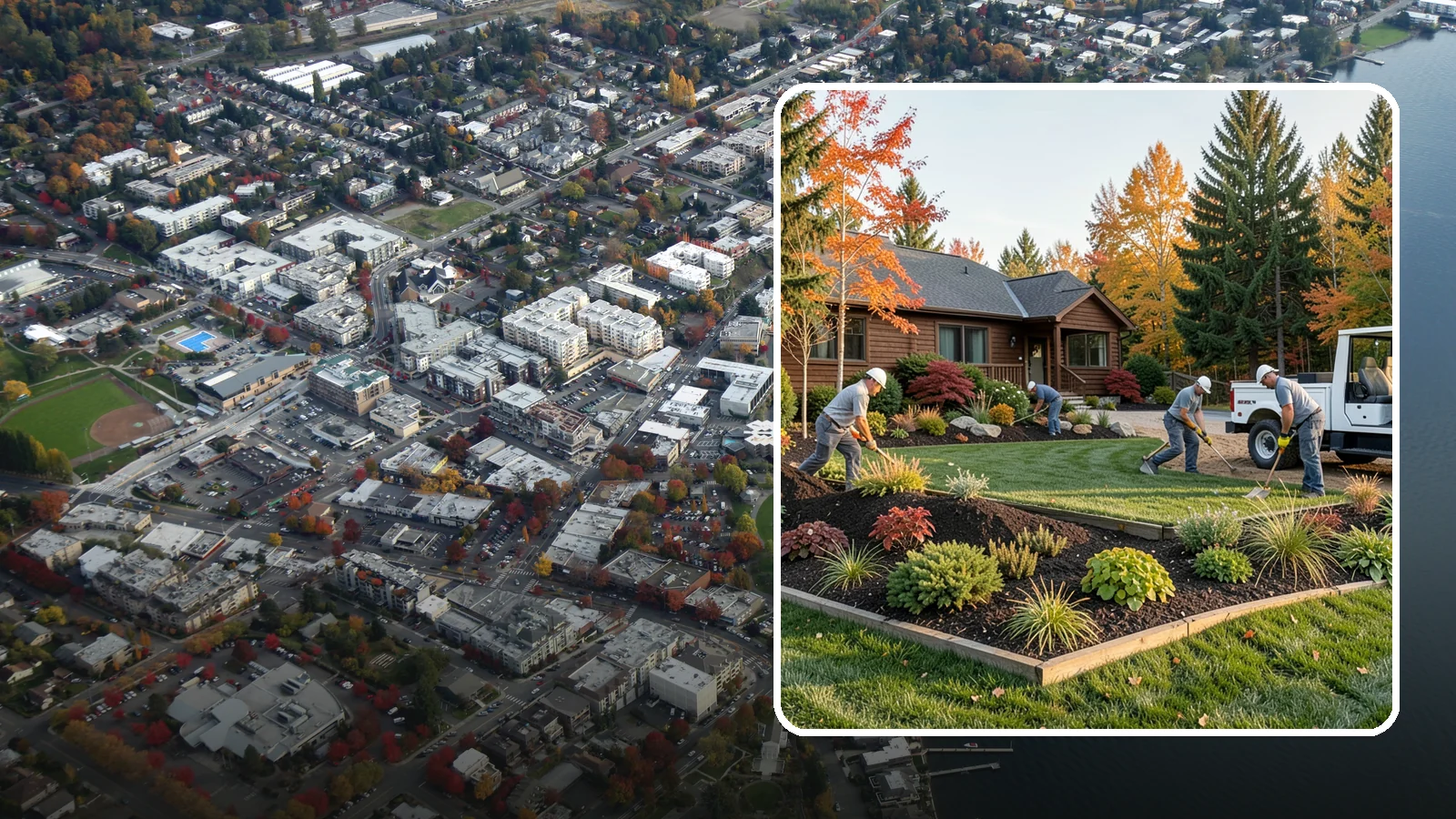 Full Landscape Installation in Kirkland, King County, WA - We install complete landscapes from the ground up, integrating plantings, grading, and features for a finished Northwest yard.