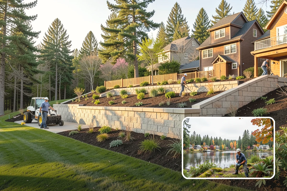 Full Landscape Installation in La Conner, Skagit County, WA - Coordinated, single-source landscape build