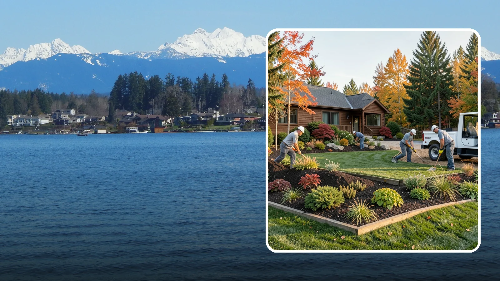 Full Landscape Installation in Lake Stevens, Snohomish County, WA - We install complete landscapes from the ground up, integrating plantings, grading, and features for a finished Northwest yard.