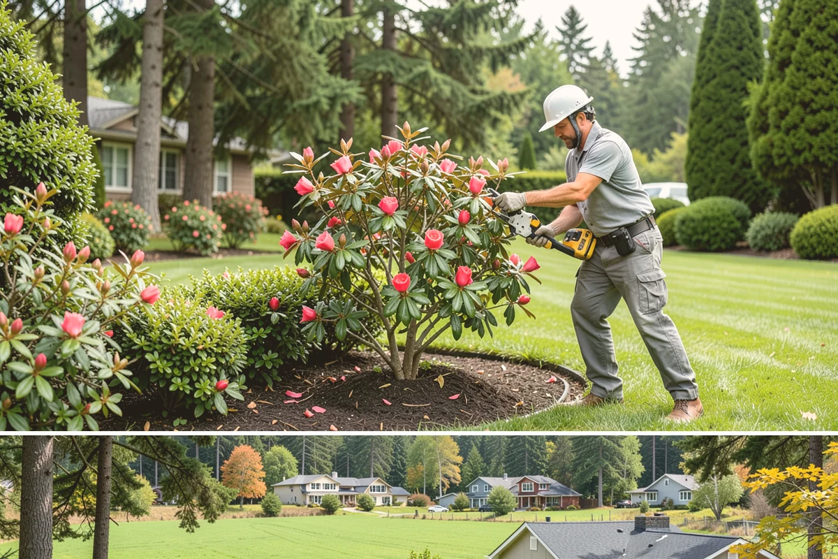 Full Landscape Installation in Lyman, Skagit County, WA - Spring and fall installations take advantage of the region's mild, damp weather to help new plantings and lawns establish quickly.