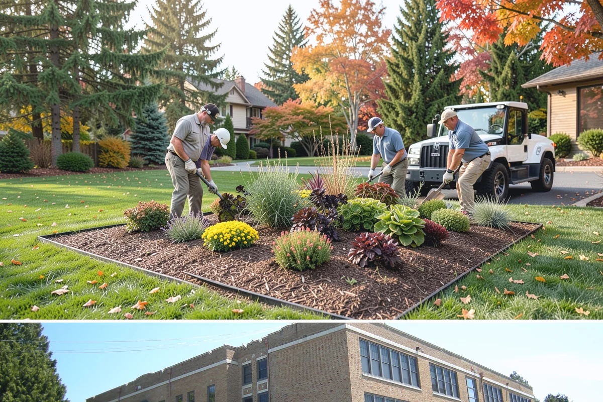 Full Landscape Installation in Maple Valley, King County, WA - Spring and fall installations take advantage of the region's mild, damp weather to help new plantings and lawns establish quickly.