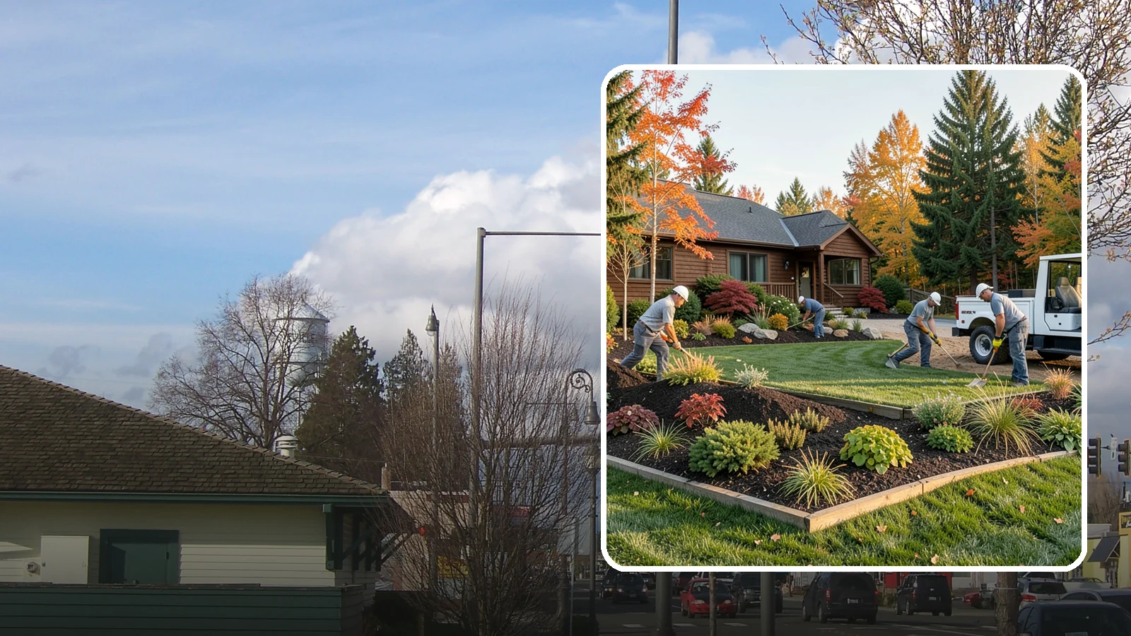 Full Landscape Installation in Marysville, Snohomish County, WA - We install complete landscapes from the ground up, integrating plantings, grading, and features for a finished Northwest yard.