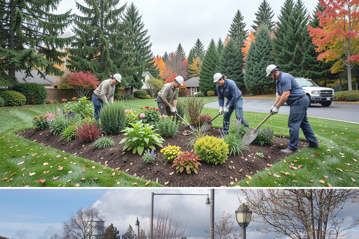 Full Landscape Installation in Marysville, Snohomish County, WA - Spring and fall installations take advantage of the region's mild, damp weather to help new plantings and lawns establish quickly.