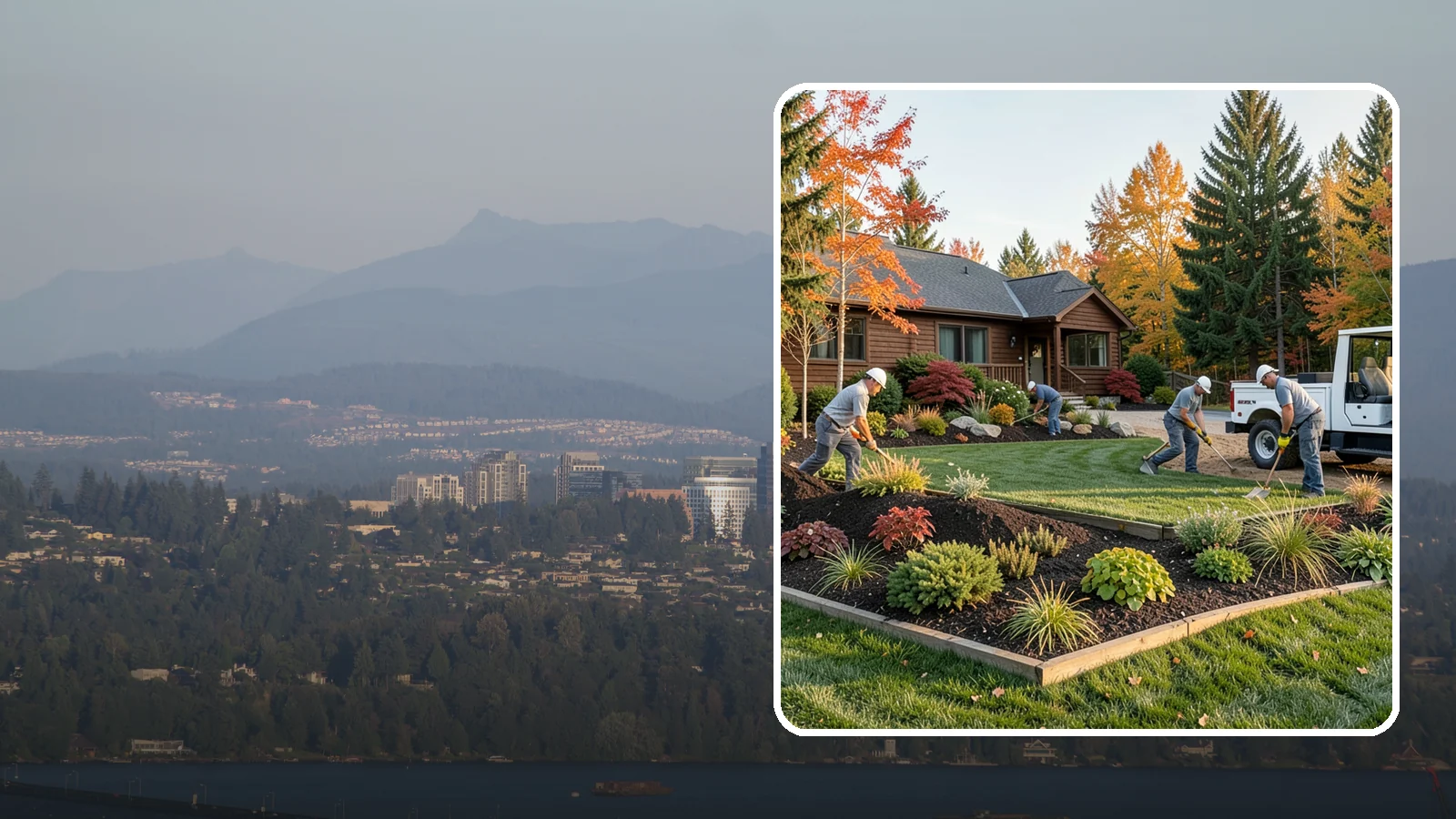 Full Landscape Installation in Medina, King County, WA - We install complete landscapes from the ground up, integrating plantings, grading, and features for a finished Northwest yard.
