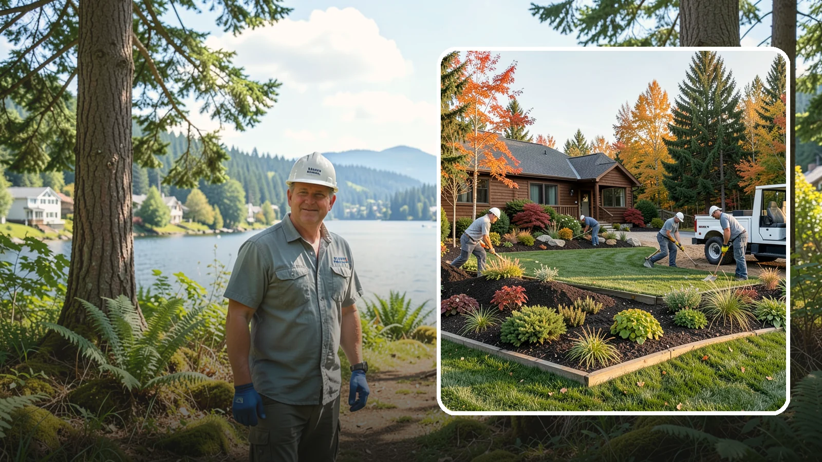 Full Landscape Installation in Milton, King County, WA - We install complete landscapes from the ground up, integrating plantings, grading, and features for a finished Northwest yard.
