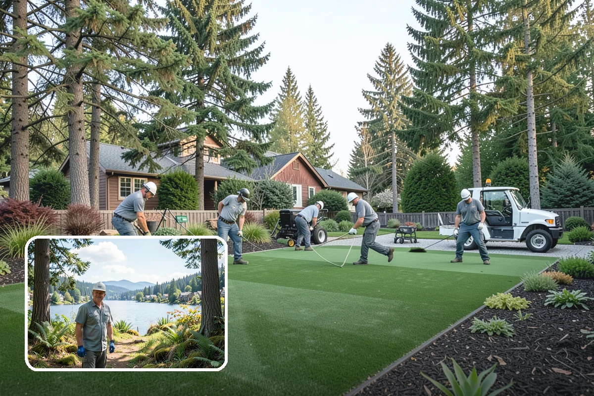 Full Landscape Installation in Milton, King County, WA - Coordinated, single-source landscape build