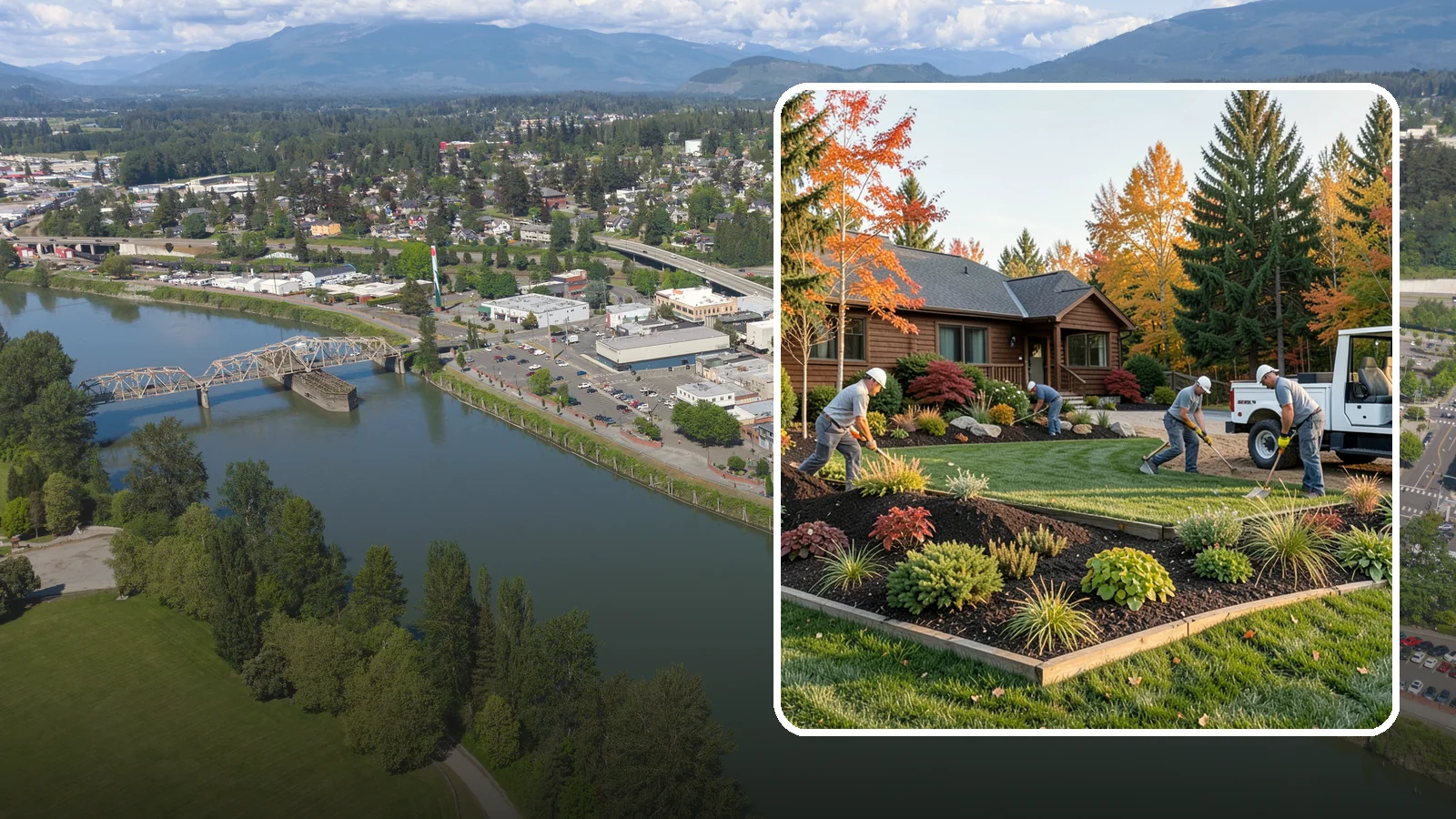 Full Landscape Installation in Mount Vernon, Skagit County, WA - We install complete landscapes from the ground up, integrating plantings, grading, and features for a finished Northwest yard.