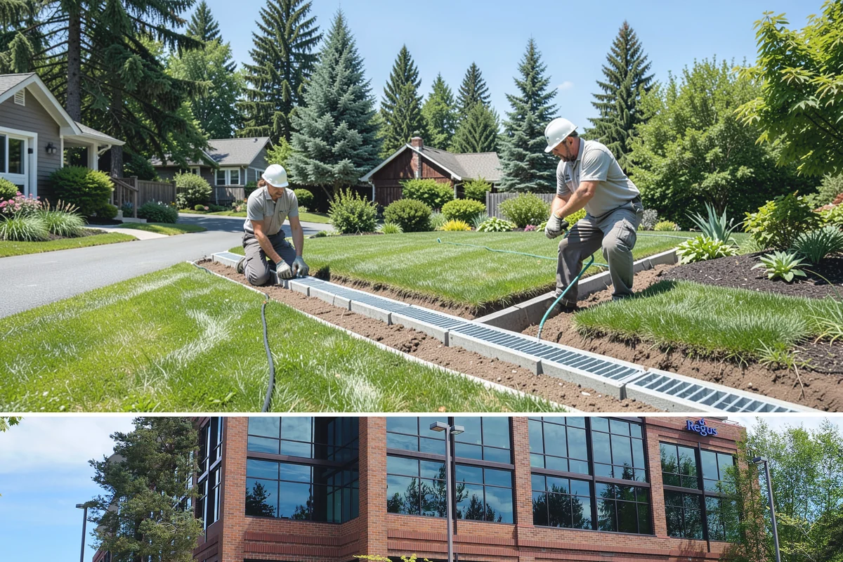 Full Landscape Installation in Mountlake Terrace, Snohomish County, WA - Spring and fall installations take advantage of the region's mild, damp weather to help new plantings and lawns establish quickly.