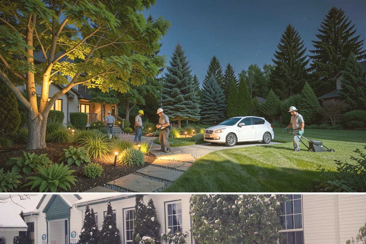 Full Landscape Installation in Pacific, King County, WA - Spring and fall installations take advantage of the region's mild, damp weather to help new plantings and lawns establish quickly.