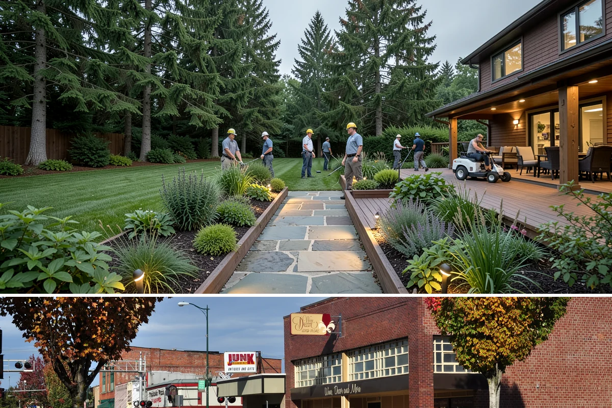 Full Landscape Installation in Puyallup, Pierce County, WA - Spring and fall installations take advantage of the region's mild, damp weather to help new plantings and lawns establish quickly.