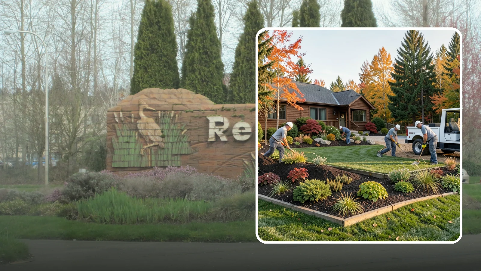 Full Landscape Installation in Renton, King County, WA - We install complete landscapes from the ground up, integrating plantings, grading, and features for a finished Northwest yard.