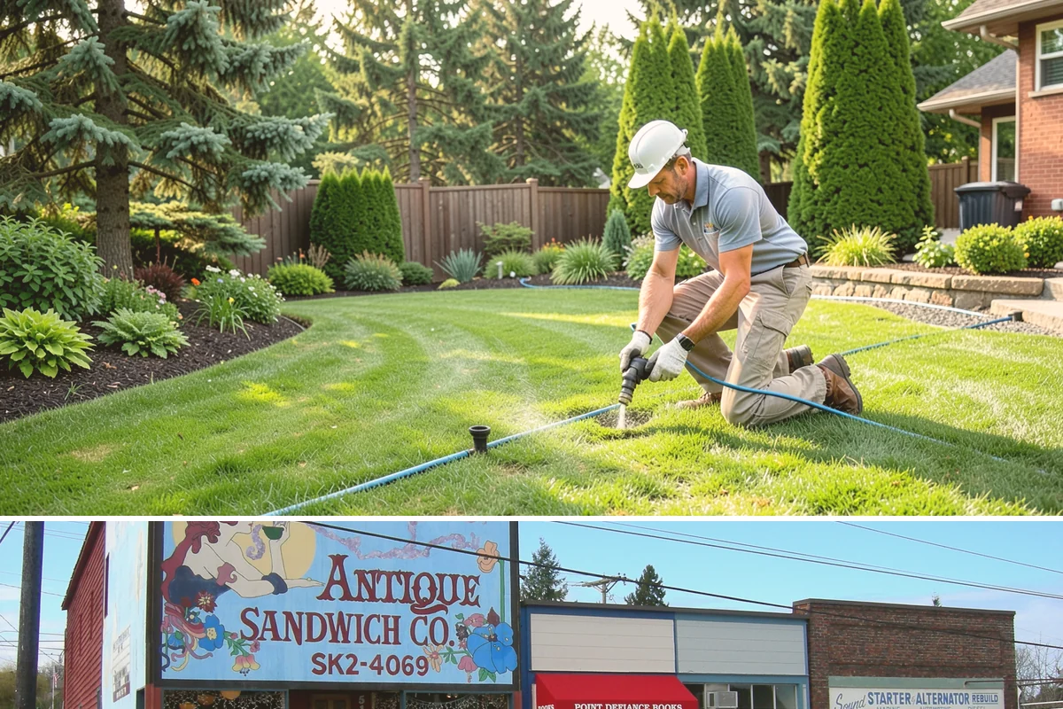 Full Landscape Installation in Ruston, Pierce County, WA - Spring and fall installations take advantage of the region's mild, damp weather to help new plantings and lawns establish quickly.