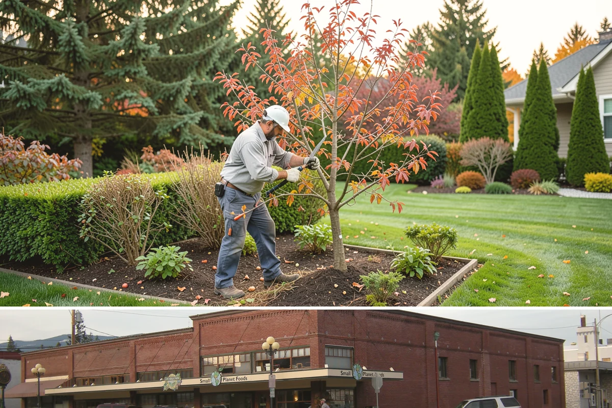 Full Landscape Installation in Sedro-Woolley, Skagit County, WA - Spring and fall installations take advantage of the region's mild, damp weather to help new plantings and lawns establish quickly.