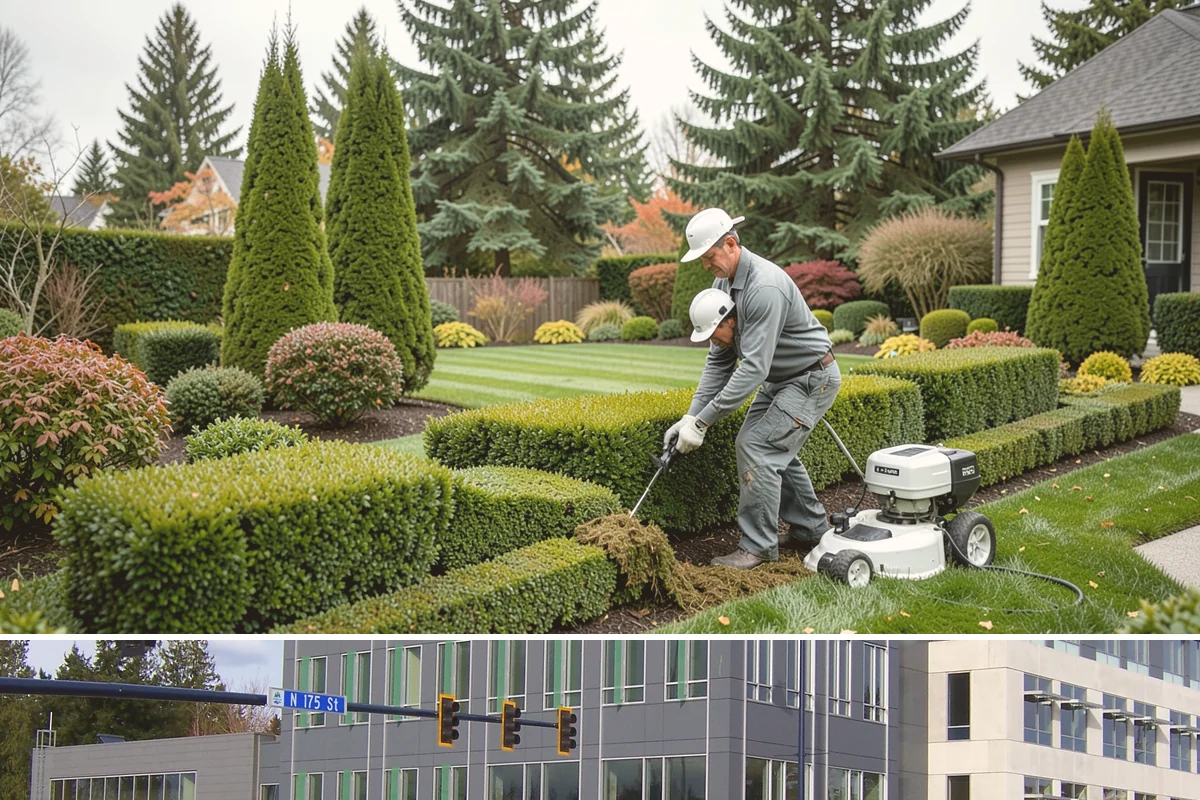 Full Landscape Installation in Shoreline, King County, WA - Spring and fall installations take advantage of the region's mild, damp weather to help new plantings and lawns establish quickly.