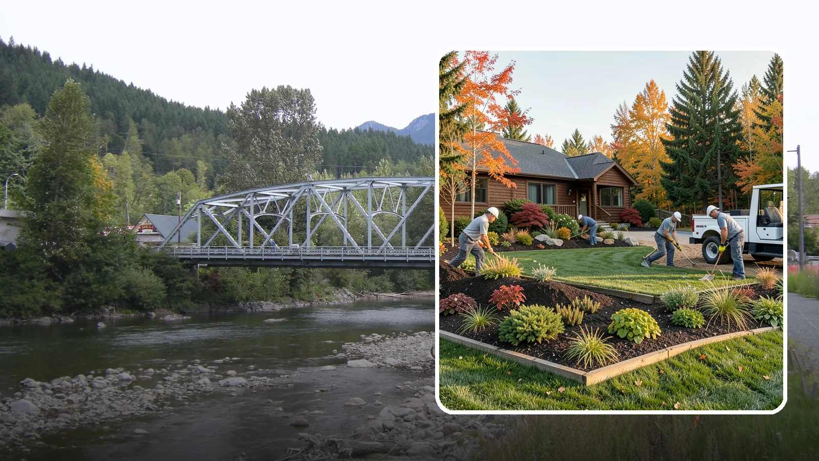 Full Landscape Installation in Skykomish, King County, WA - We install complete landscapes from the ground up, integrating plantings, grading, and features for a finished Northwest yard.