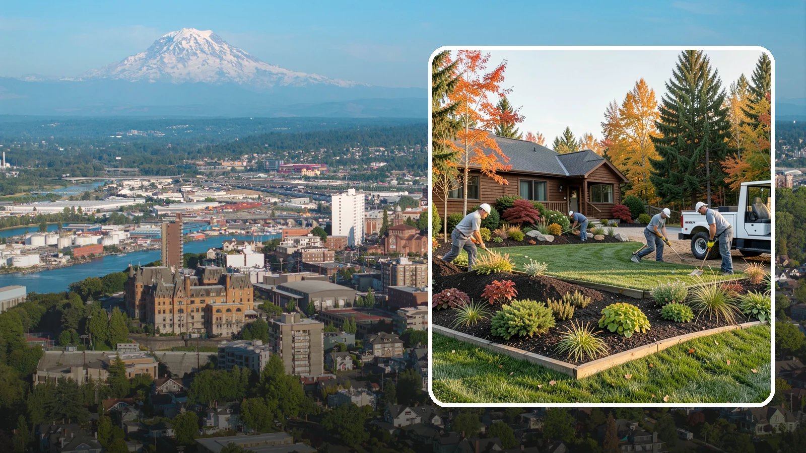 Full Landscape Installation in Tacoma, Pierce County, WA - We install complete landscapes from the ground up, integrating plantings, grading, and features for a finished Northwest yard.