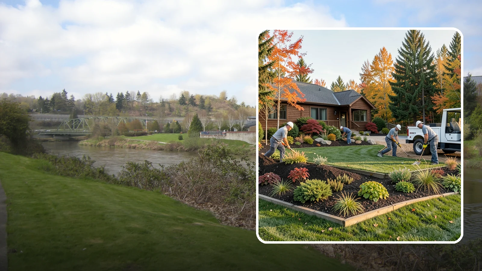 Full Landscape Installation in Tukwila, King County, WA - We install complete landscapes from the ground up, integrating plantings, grading, and features for a finished Northwest yard.