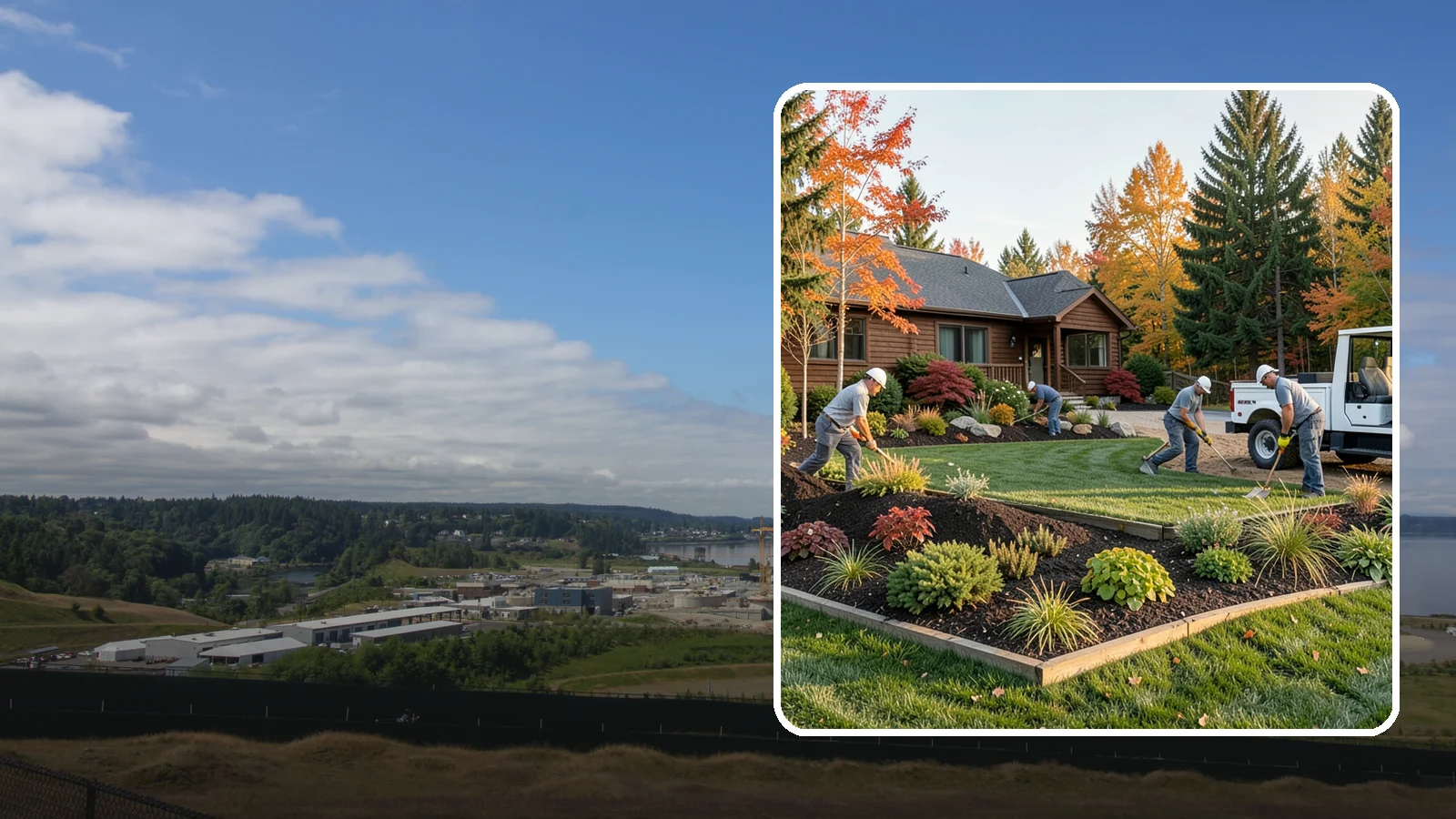 Full Landscape Installation in University Place, Pierce County, WA - We install complete landscapes from the ground up, integrating plantings, grading, and features for a finished Northwest yard.