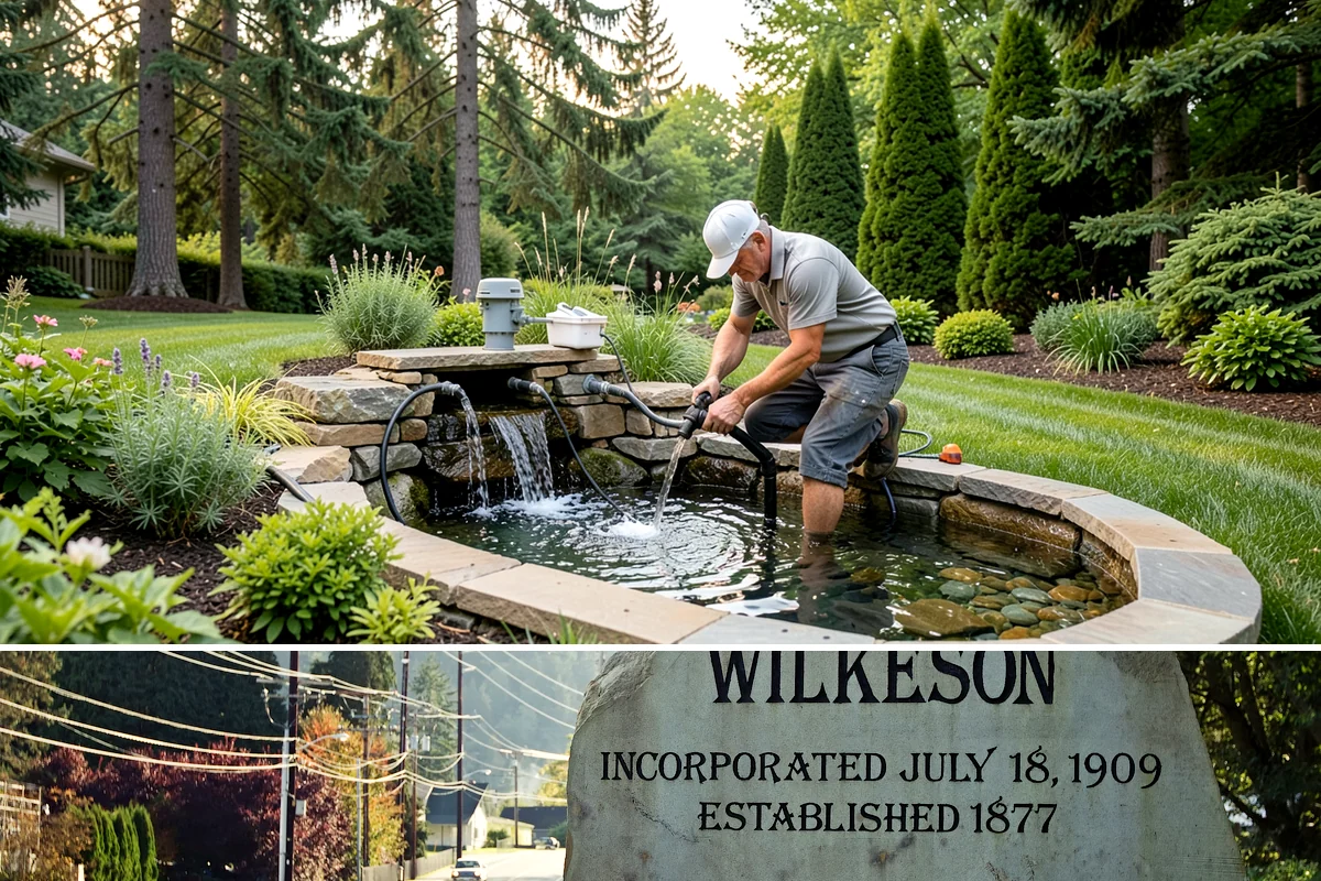 Full Landscape Installation in Wilkeson, Pierce County, WA - Spring and fall installations take advantage of the region's mild, damp weather to help new plantings and lawns establish quickly.