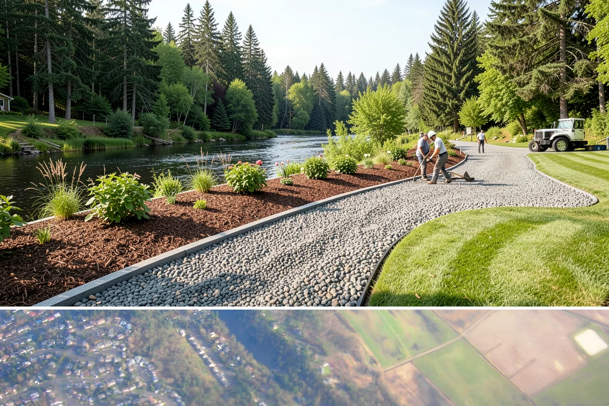 Gabion Retaining Wall in Algona, King County, WA - Can be installed nearly year-round in the PNW thanks to its dry construction, with spring through fall preferred for easiest site...