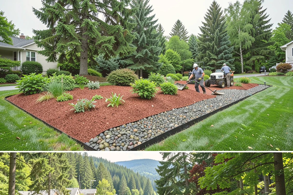 Gabion Retaining Wall in Lake Forest Park, King County, WA - Can be installed nearly year-round in the PNW thanks to its dry construction, with spring through fall preferred for easiest site...