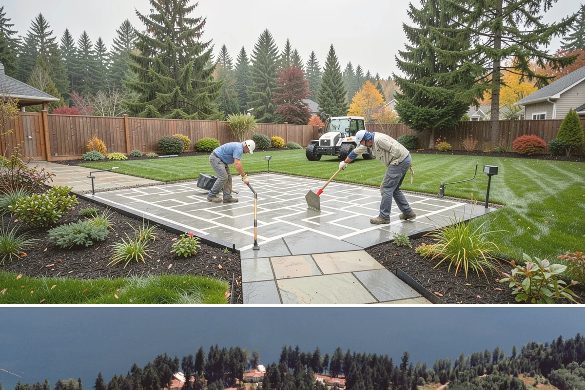 Gabion Retaining Wall in Lakewood, Pierce County, WA - Can be installed nearly year-round in the PNW thanks to its dry construction, with spring through fall preferred for easiest site...