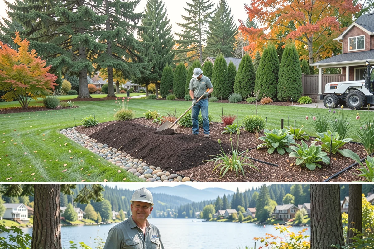 Gabion Retaining Wall in Milton, King County, WA - Can be installed nearly year-round in the PNW thanks to its dry construction, with spring through fall preferred for easiest site...