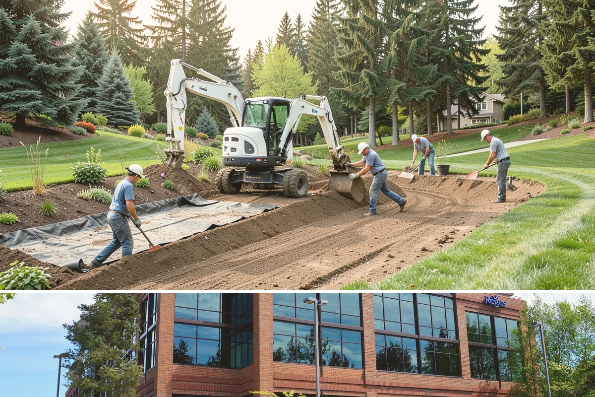 Gabion Retaining Wall in Mountlake Terrace, Snohomish County, WA - Can be installed nearly year-round in the PNW thanks to its dry construction, with spring through fall preferred for easiest site...